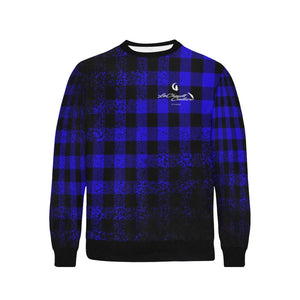 DUSTY PLAID Rib Cuff Crew Neck Sweatshirt
