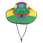 ETHIOPIA FLAG Wide Brim Bucket Hat