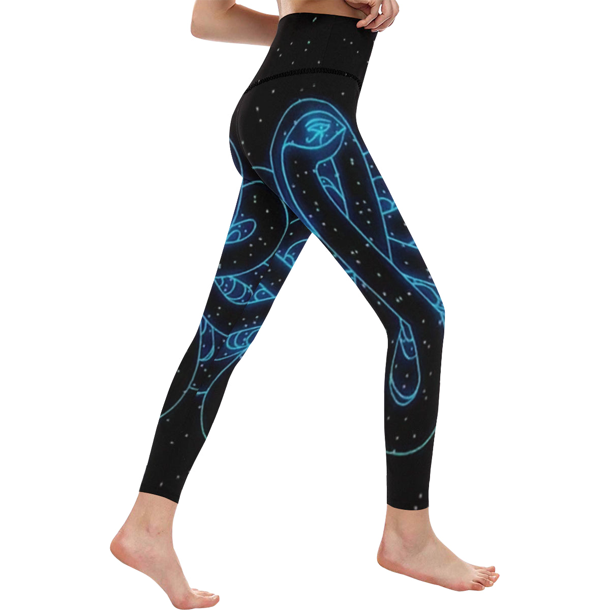 SNAKE OF CREATION WADJET All Over Print High-Waisted Leggings (Model L36)