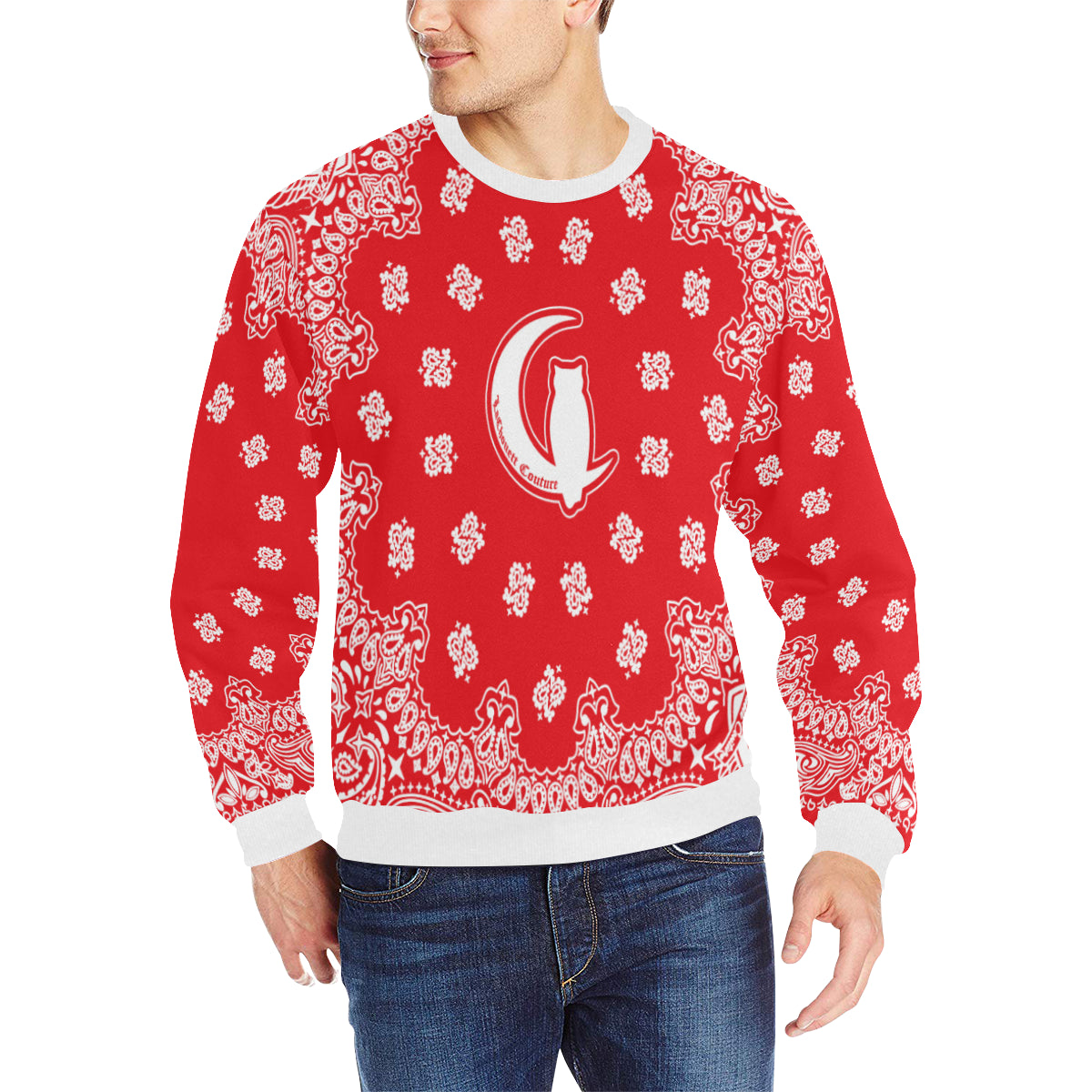 BANDANA Bs'UP Men's Rib Cuff Crew Neck Sweatshirt