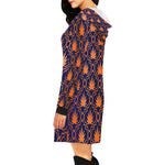 HIGHLEAF ORANGE All Over Print Hoodie Mini Dress