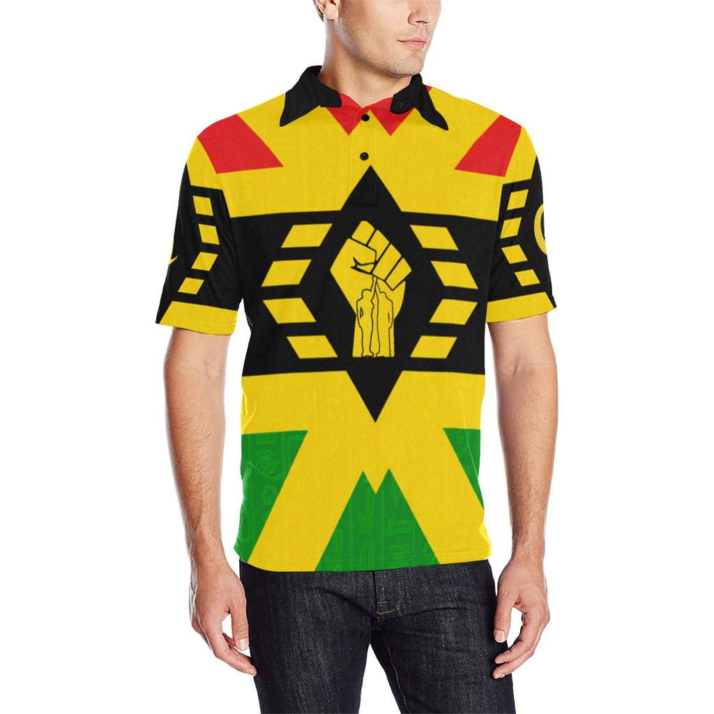 FIST UP RBG Men's All Over Print Polo Shirt