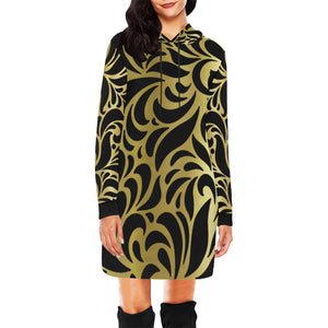 GORGIOUS LEAF GBLCC All Over Print Hoodie Mini Dress