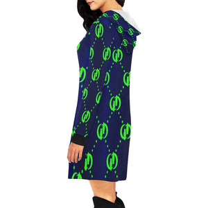 GOODIE B-SK All Over Print Hoodie Mini Dress