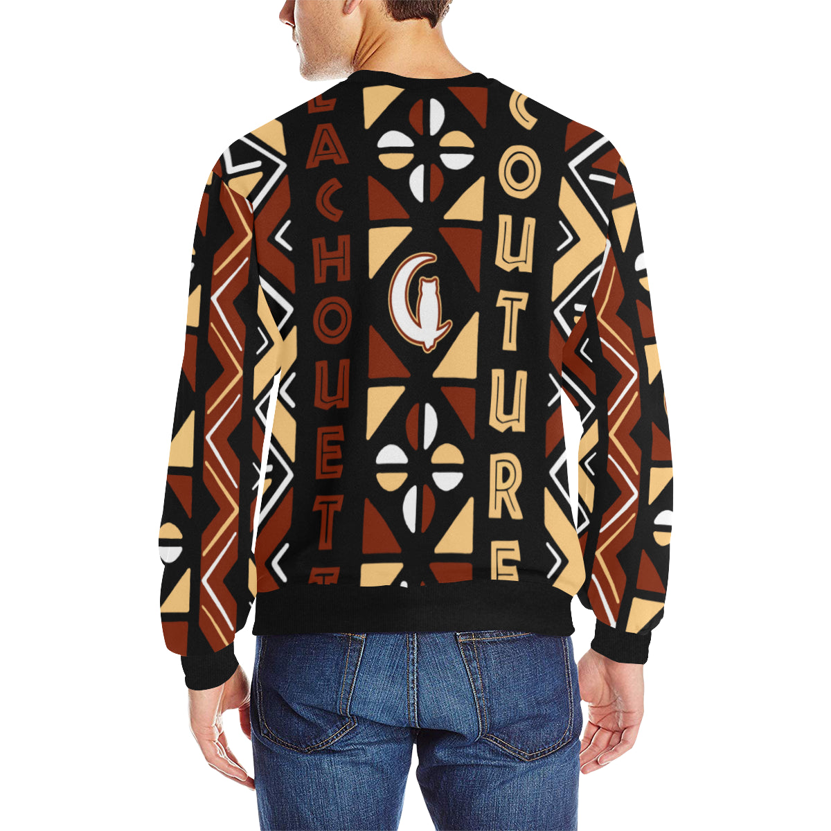 BOGOLAN STYLE Men's Rib Cuff Crew Neck Sweatshirt