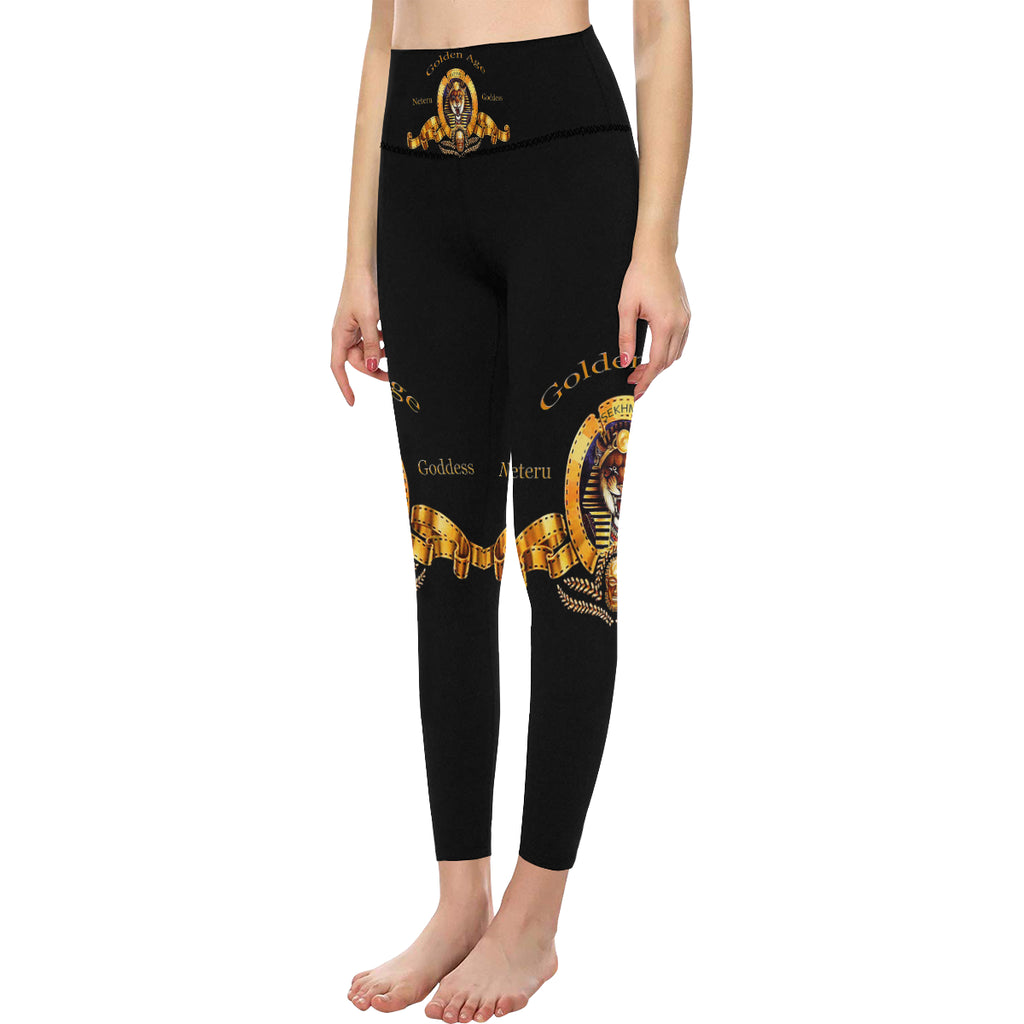 SEKHMET GODDESS BLCC All Over Print High-Waisted Leggings (Model L36)