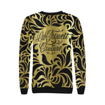 GORGIOUS LEAF GBLCC Women's Rib Cuff Crew Neck Sweatshirt (Model H34)