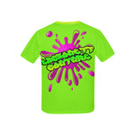 SPLASH OUT GREEN Kids' T-Shirt with Solid Color Neck