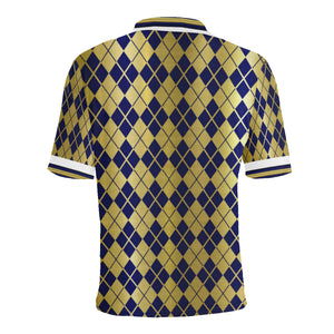 ARLEQUIN BLUE Men's All Over Print Polo Shirt