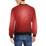 LUXURY GANG Bs' UP Men's Rib Cuff Crew Neck Sweatshirt