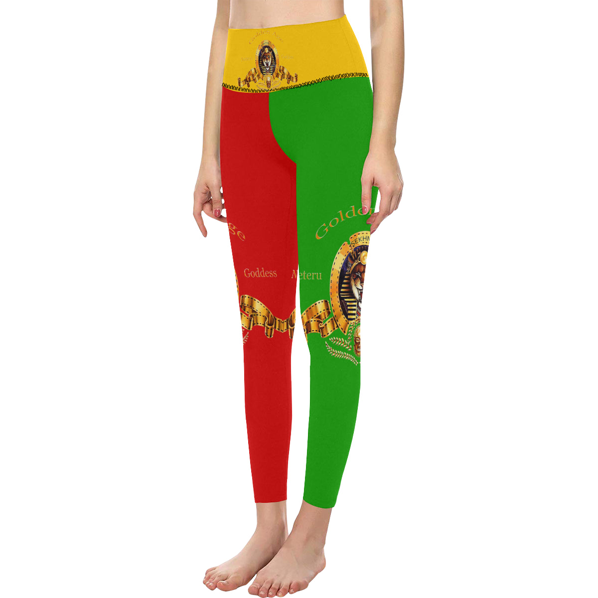 SEKHMET GODDESS RGG All Over Print High-Waisted Leggings (Model L36)