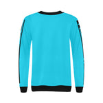 BLACC BORDER TRQSE Women's Rib Cuff Crew Neck Sweatshirt
