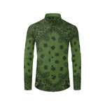 BANDANA KAKI Men's All Over Print Casual Dress Shirt