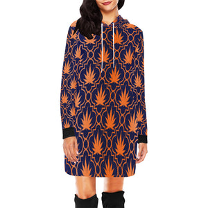 HIGHLEAF ORANGE All Over Print Hoodie Mini Dress