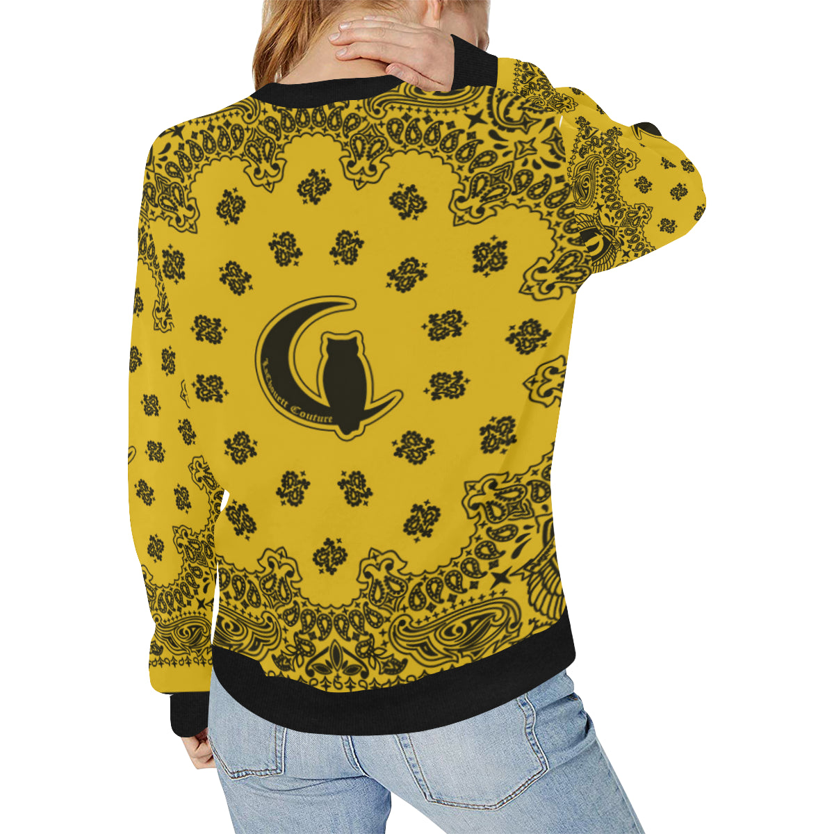 BANDANA L.K Women's Rib Cuff Crew Neck Sweatshirt