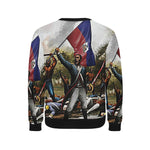 HAITI REVOLUTION Men's Rib Cuff Crew Neck Sweatshirt