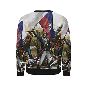 HAITI REVOLUTION Men's Rib Cuff Crew Neck Sweatshirt