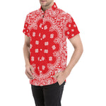 BANDANA Bs'UP Men's All Over Print Short Sleeve Shirt
