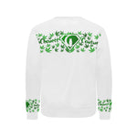 SUPER DANK WHT Men's Rib Cuff Crew Neck Sweatshirt