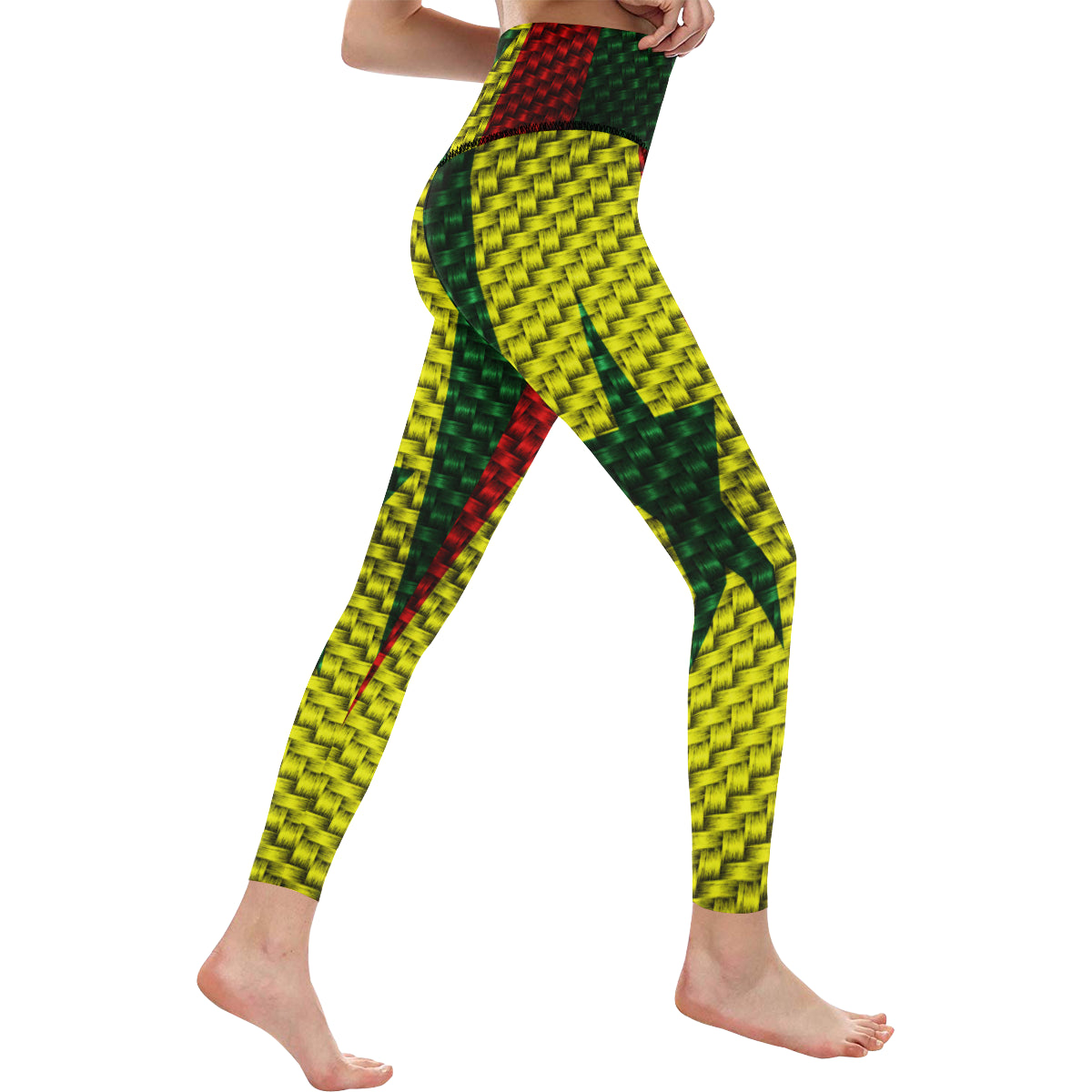 SENEGAL FLAG All Over Print High-Waisted Leggings (Model L36)