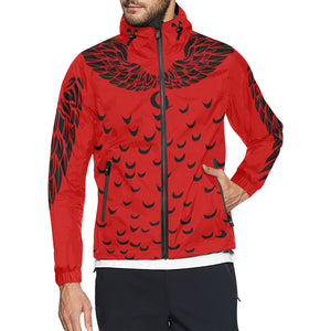 LCC WINGZ RED All Over Print Windbreaker for Unisex