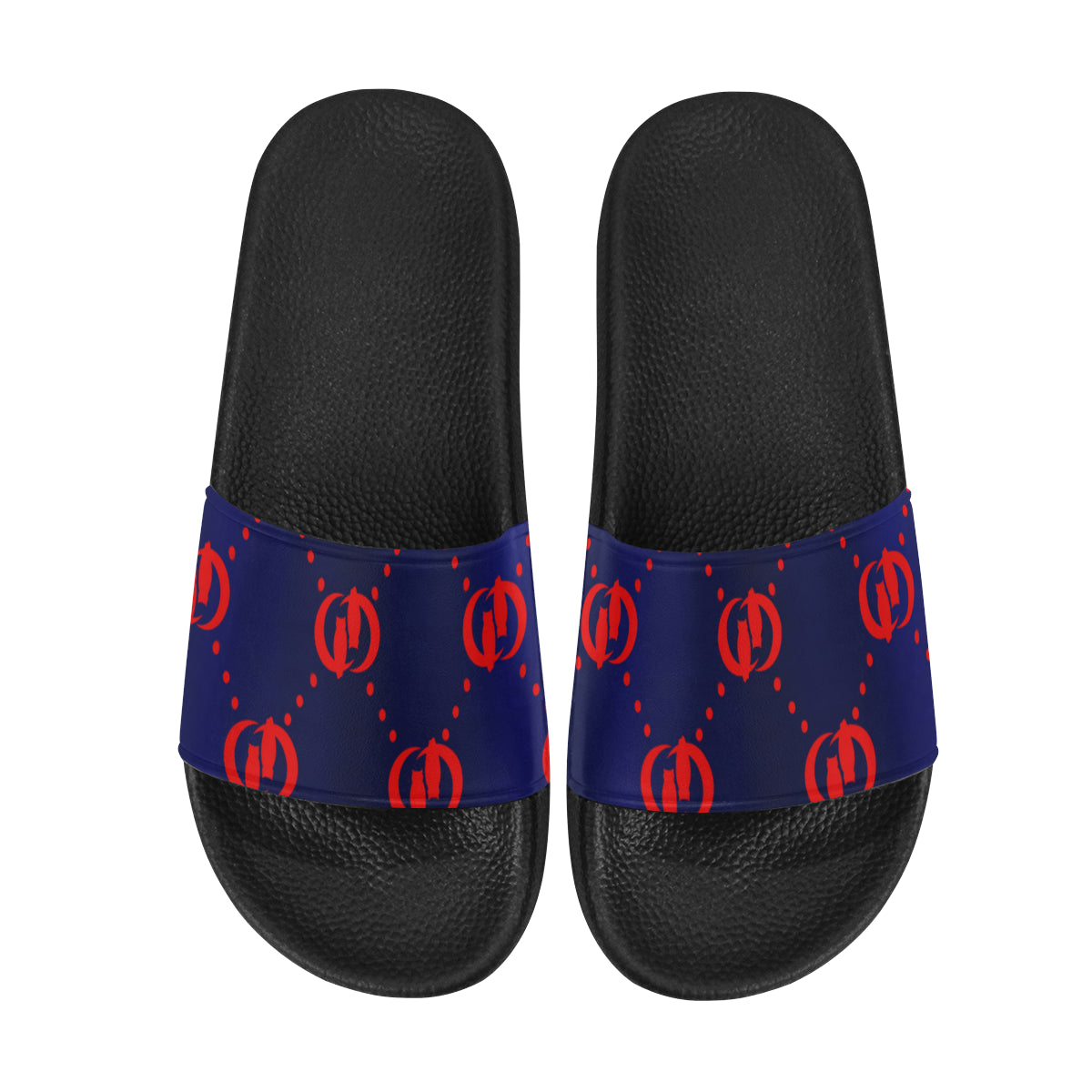 OG LOGO BLU RED Men's Slide Sandals (Model 057)