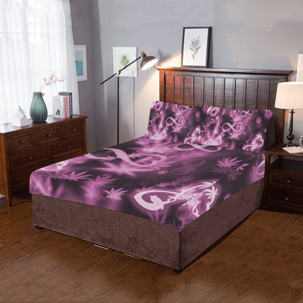INFINITY PURPLE COSMOS 3-Piece Bedding Set