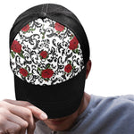 RED ROSES Trucker Cap E (Front Panel Customization)