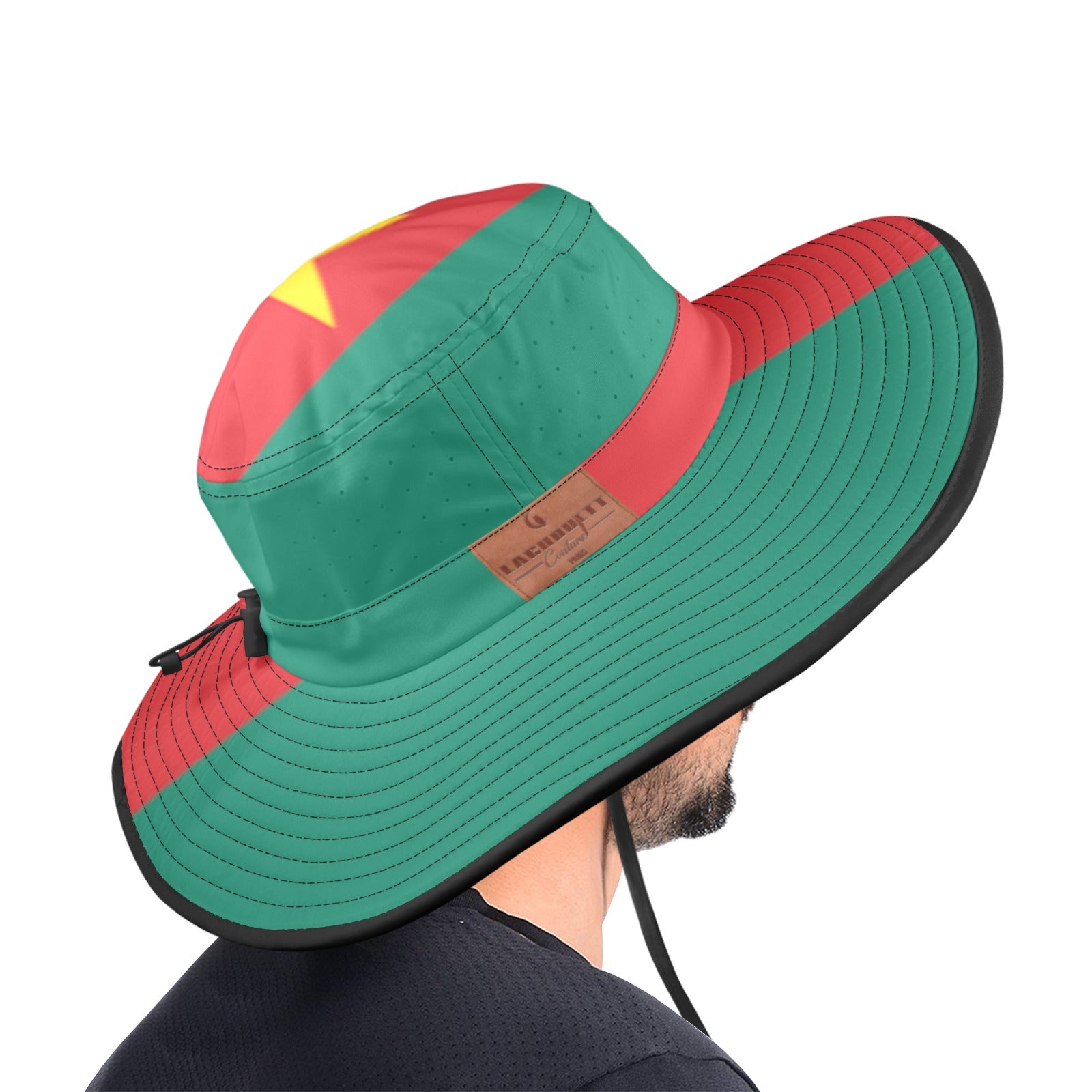 CAMEROUN FLAG Wide Brim Bucket Hat