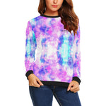 COLORFULL All Over Print Crewneck Sweatshirt for Women