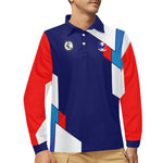FRANCE Men's Long Sleeve Polo Shirt