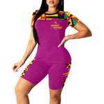 KENTE BUTAN Women's Short Yoga Set
