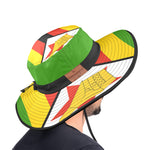 ZIMBABWE FLAG Wide Brim Bucket Hat
