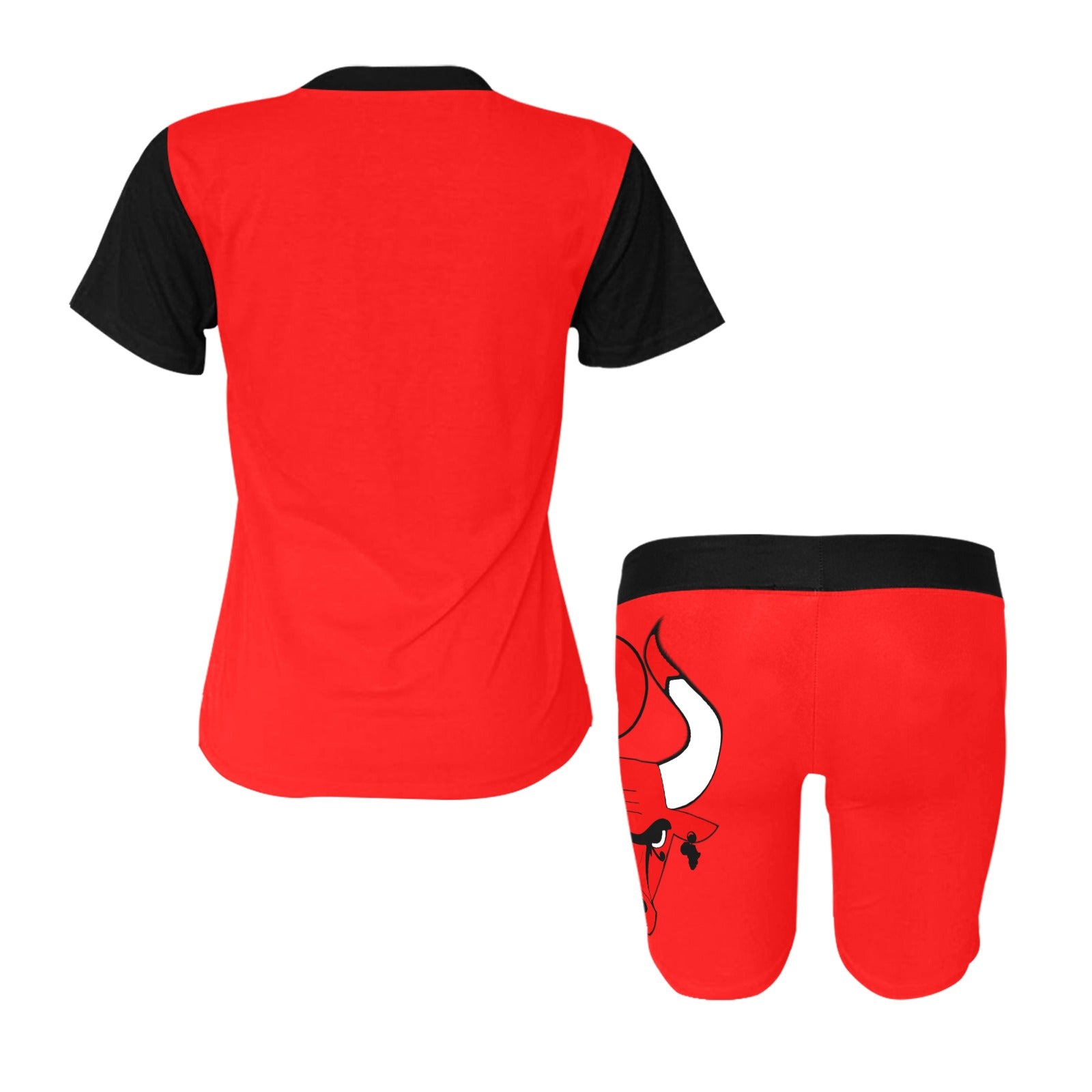 HATHOR BULL REDBLC Women's Short Yoga Set