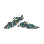 PLAID IN GOLD Classic Men's Canvas Low Top Shoes