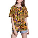 KENTE ATEF All Over Print Baseball Jersey for Women