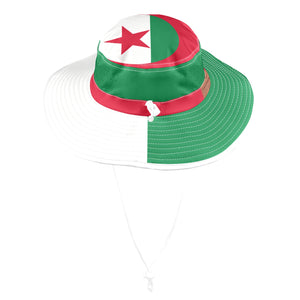 ALGERIA FLAG Wide Brim Bucket Hat