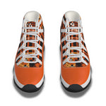 FLEXIN PLAID ORANGE Men's High Top Basketball Shoes