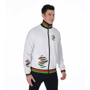 RBG ANKH W RIPPED Stand Collar Jacket