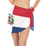DOMINICAN REPUBLIC FLAG Beach Sarong Wrap