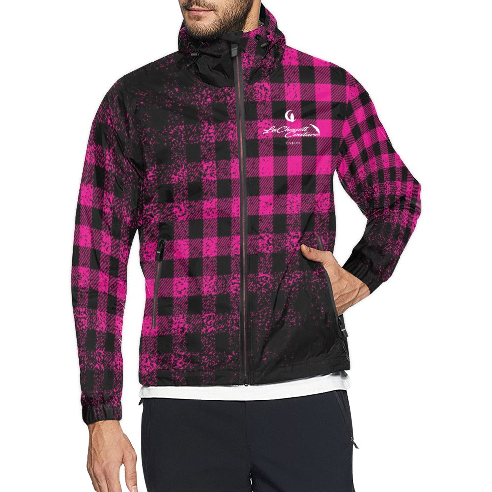 Dusty Plaid Unisex All Over Print Windbreaker