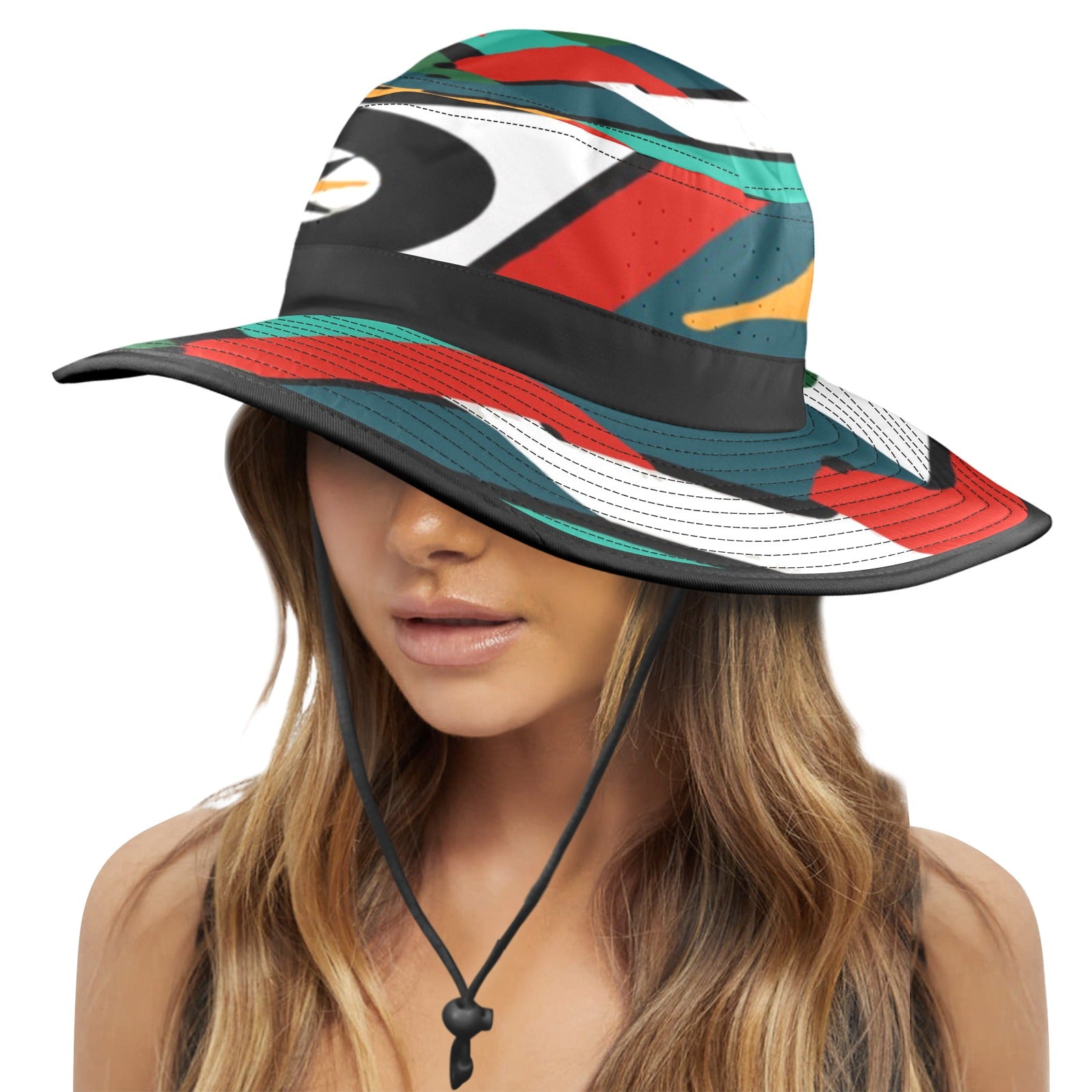 Tembe Art Wide Brim Bucket Hat