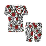 RED ROSES Women's Short Yoga Set