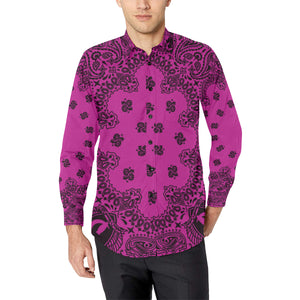 BANDANA GRAPES Men's All Over Print Casual Dress Shirt