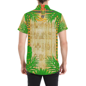 TROPICAL PAPYRUS Men's All Over Print Short Sleeve Shirt