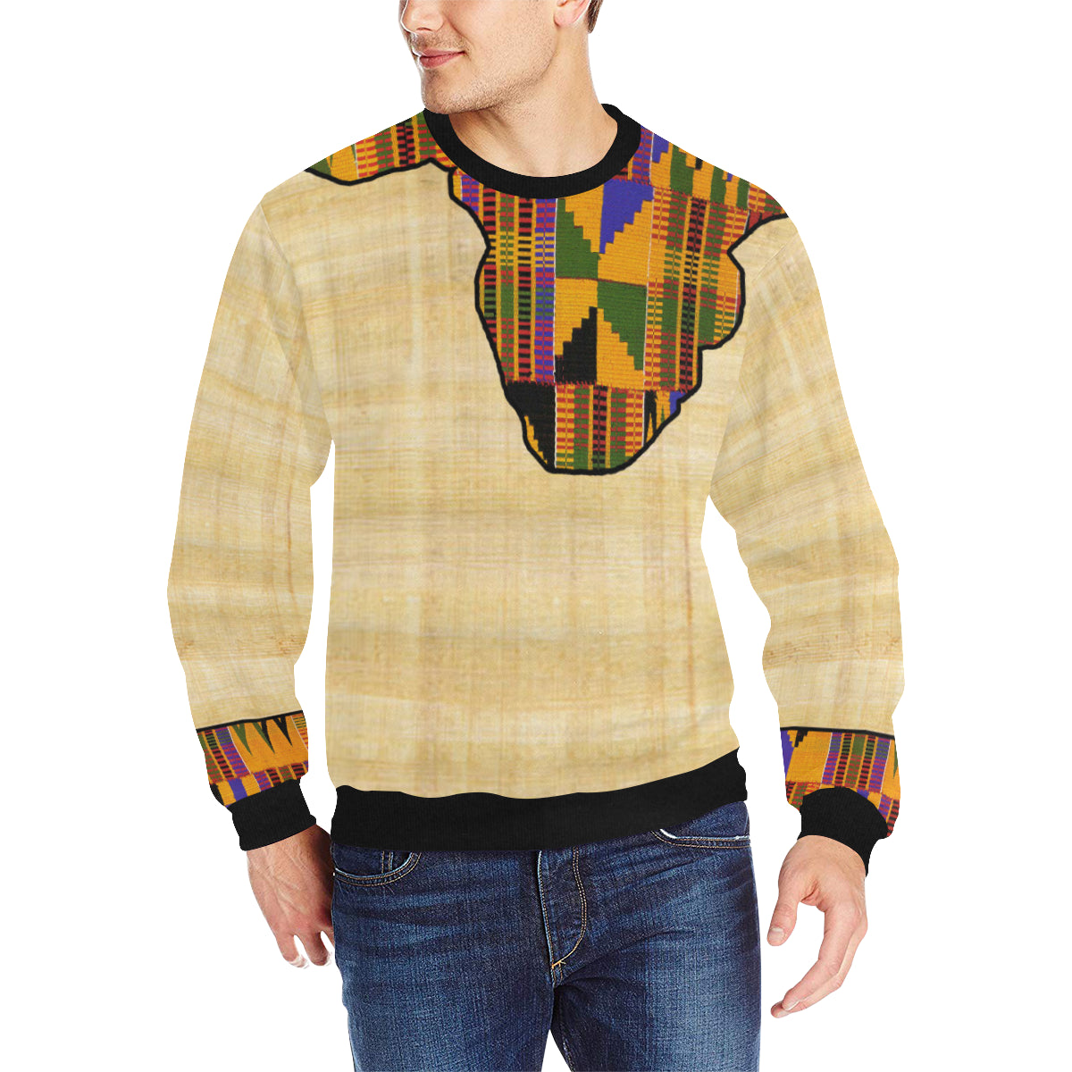 NILE VALLEY Men's Rib Cuff Crew Neck Sweatshirt