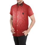 BANDANA LUXURY Bs'UP Men's All Over Print Short Sleeve Shirt