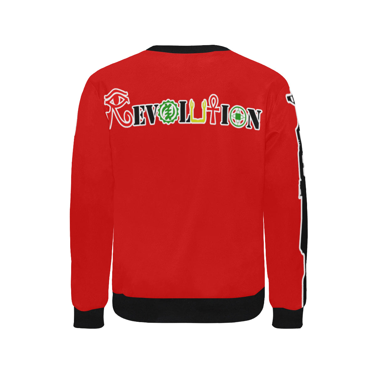 REVOLUTION RED Men's Rib Cuff Crew Neck Sweatshirt