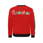 REVOLUTION RED Men's Rib Cuff Crew Neck Sweatshirt
