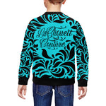 GORGIOUS LEAF TURQUOISE All Over Print Crewneck Sweatshirt for Kids (Model H29)